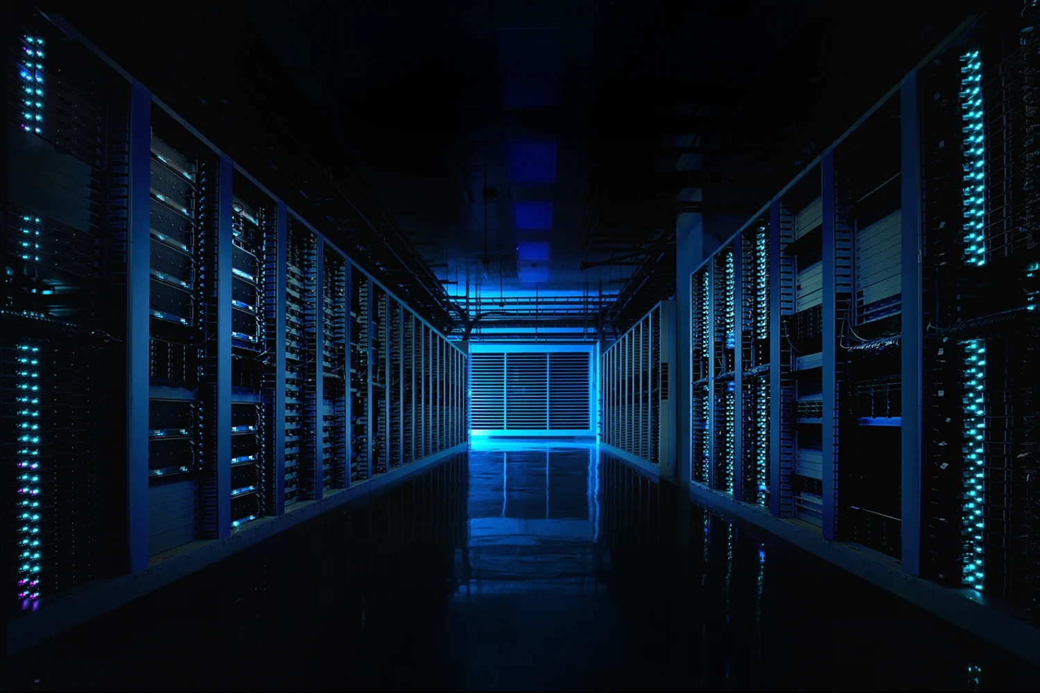 Server racks in a data center